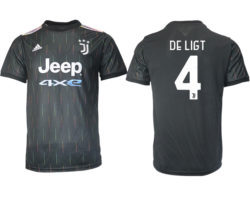 Men 2021-2022 Club Juventus away aaa version black #4 Soccer Jersey->juventus jersey->Soccer Club Jersey